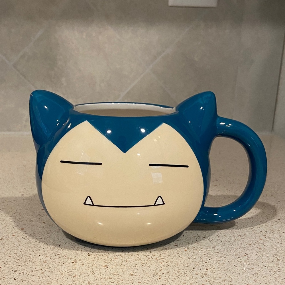 Blue and Cream Snorlax Mug
